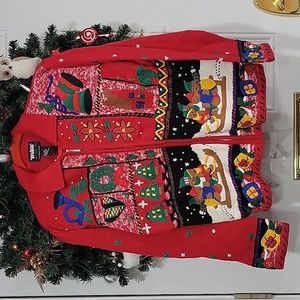 Vintage Designers Original STUDIO Ho Ho Ho Christmas Holiday Ugly Sweater
